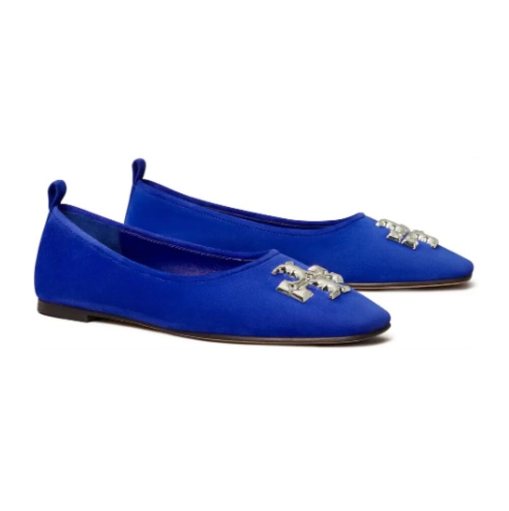 Tory Burch Eleanor Ballet Flat in Cobalt Suede size 6.5